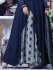 Navy blue color georgette party wear anarkali kameez